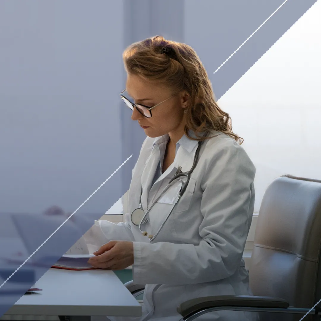 Physician coordinating care and practice operations in a medical office